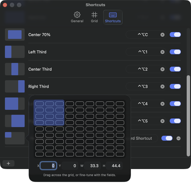 Drawing a custom region on Corral's grid